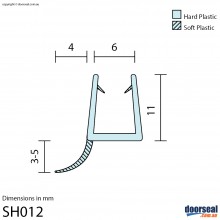 SH012 Shower Screen Seal (6mm glass)